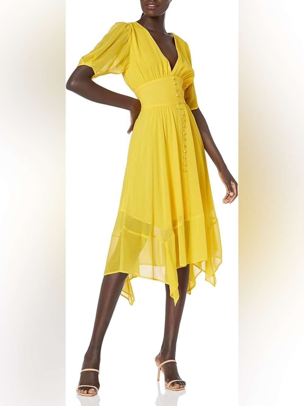 The Kooples Women's Short Sleeve Maxi Dress in Georgette - Size 2